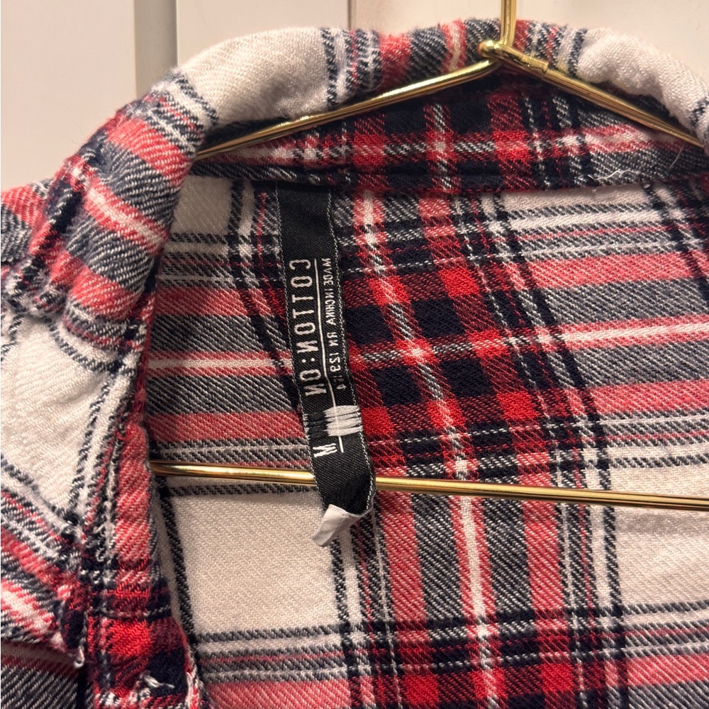 Cotton On Red and Black Plaid Button Down Shirt - Picture 3 of 3